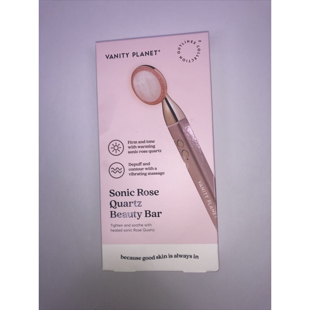 Vanity Planet Sonic Rose Quartz Beauty Bar LED Wand (VNT25024) Brand New!!